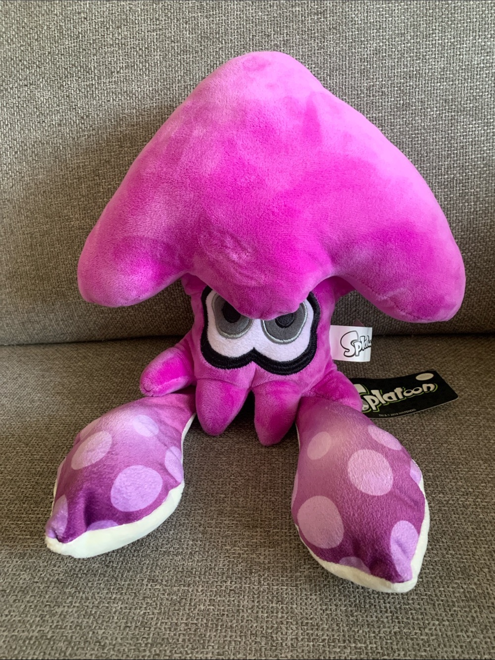 Nintendo Splatoon Purple Plush Squid Stuffed Toy with Tag 16” Good Stuff 2017